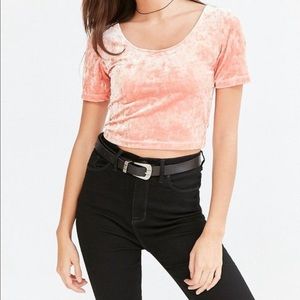 Silence + Noise Crushed Velvet Top